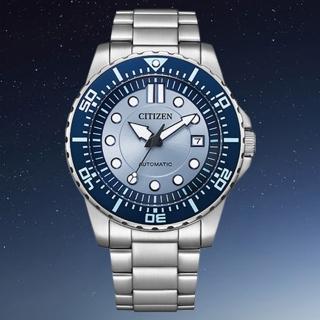 【CITIZEN 星辰】Mechanical 限定款希望之藍機械錶-銀x藍/43mm(NJ0178-81M)