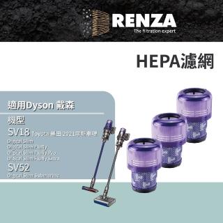 【RENZA】適用 Dyson 戴森 吸塵器 SV18 Digital Slim Fluffy SV52(HEPA集塵 吸塵濾網 濾心 濾芯)
