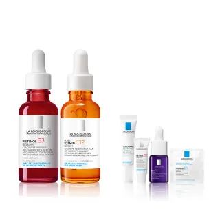 【理膚寶水】早C晚A抗老黃金雙入組  B3 A醇緊緻抗痕精華 30ml+C12肌光活膚精華30ml_H(AB小紅瓶)