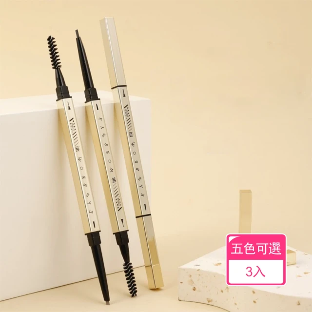 XIXI 金筷雙頭不易脫色旋轉式三角眉筆(4入)好評推薦