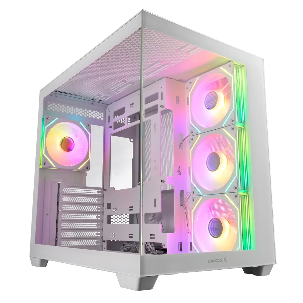 【DeepCool】九州風神 CG530 4F WH ATX海景房電腦機殼(白色/支援背插式ATX)