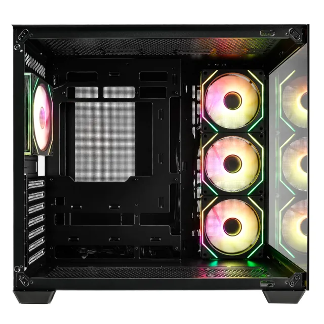 【DeepCool】九州風神 CG530 4F ATX 海景房電腦機殼(黑色/支援背插式ATX)