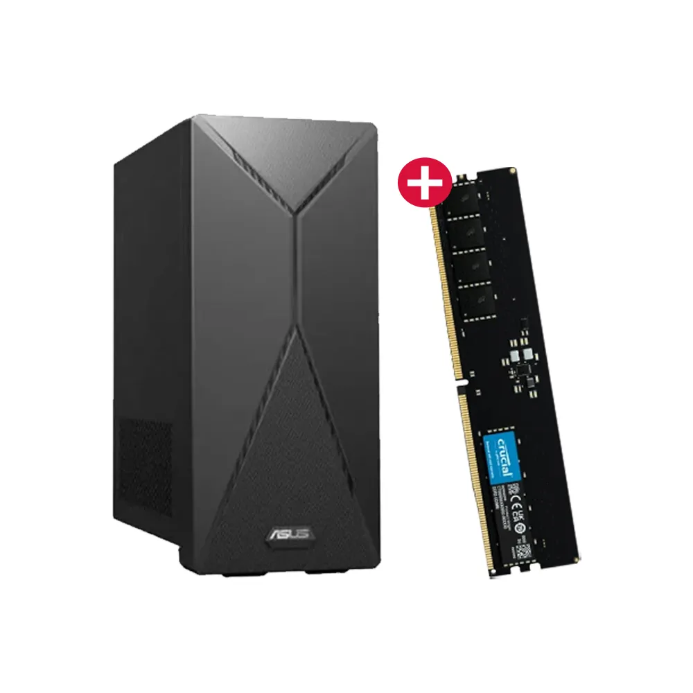 【ASUS 華碩】+8G美光記憶體組★i5 十核RTX3050獨顯電腦(i5-13400/8G/1TB/RTX3050/H-S501MER-513400001W)