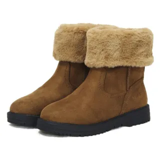 【英倫女孩】女 中高筒專業防滑保暖雪鞋_鞋筒可加長.雪靴(SN271 棕色)