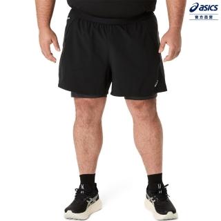 【asics 亞瑟士】ROAD 2IN1 5吋 短褲 男款 ACTIBREEZE 海外版型 跑步下著(2011D245-001)