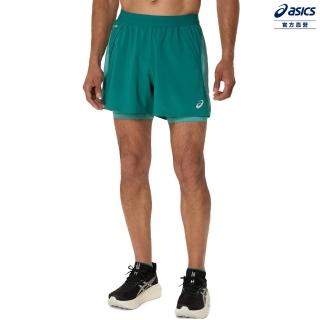 【asics 亞瑟士】ROAD 2IN1 5吋 短褲 男款 ACTIBREEZE 海外版型 跑步下著(2011D245-301)