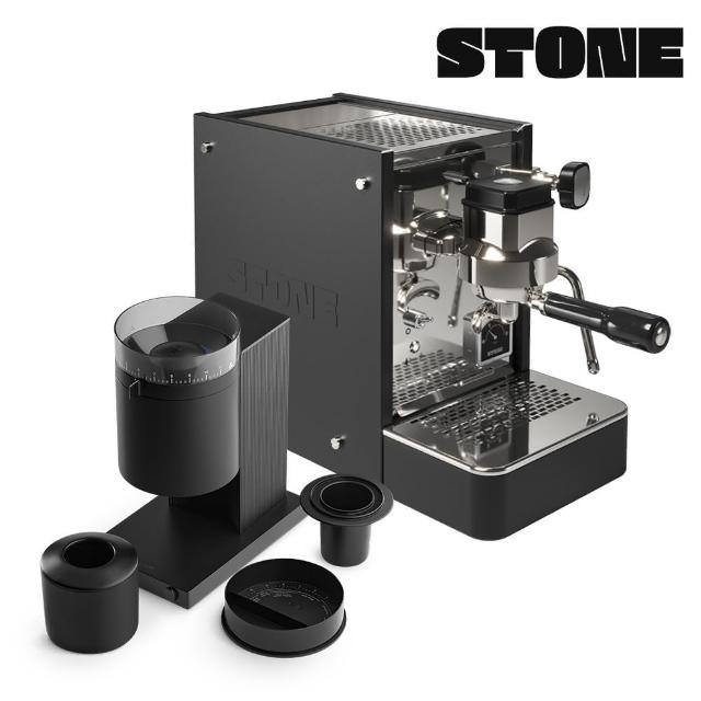 【STONE】Espresso Lite 半自動義式咖啡機(黑／白兩色任選)+【FELLOW】OPUS 錐刀磨豆機 APPATW