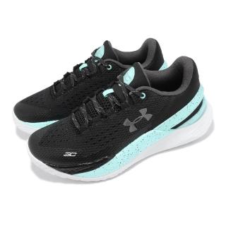 【UNDER ARMOUR】籃球鞋 Curry 2 Low Flotro 男鞋 黑 藍 支撐 Flow 緩震 復刻 UA 運動鞋(3026276001)
