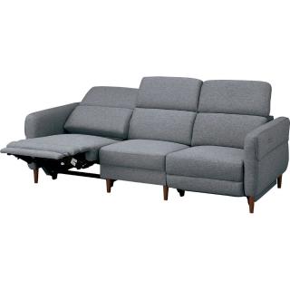 【NITORI 宜得利家居】◎3人用電動可躺式沙發 電動沙發 KK026 布 DGY(電動可躺式沙發 KK026 布質)
