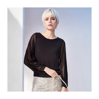 【Le Polka】時尚透膚針織上衣-2色-女