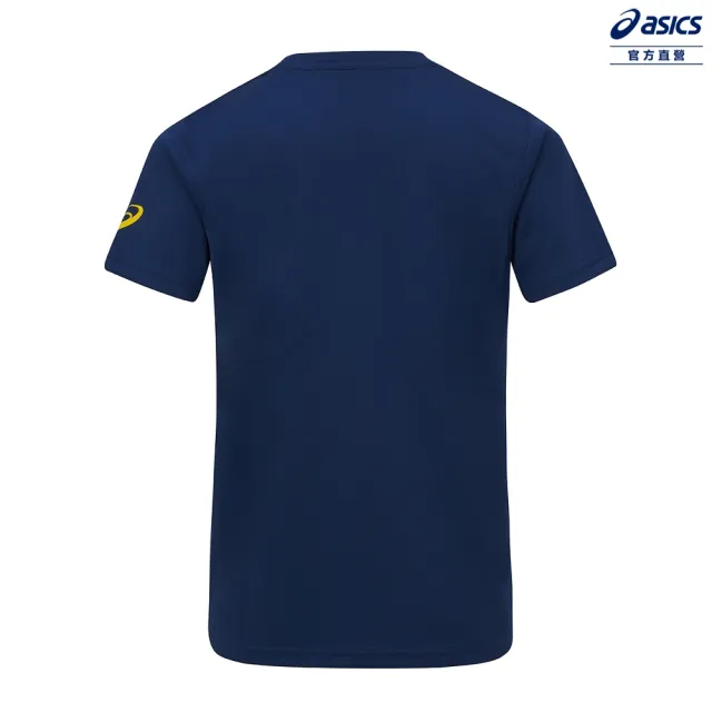 【asics 亞瑟士】童 短袖上衣 男女中性款 夜光 亞洲版型 訓練上衣(2034A988-400)