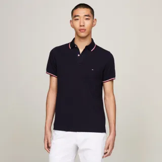 【Tommy Hilfiger】官方旗艦館 CORE 修身版有機棉 POLO 衫_藍色