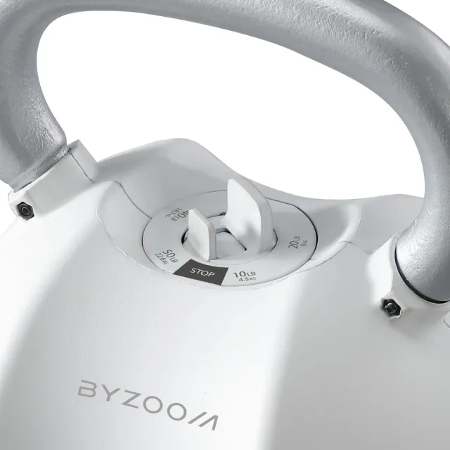 【BYZOOM FITNESS】Pure Series 50lb/約22.6kg 5段重量可調式壺鈴 白/黑二色(BZ-AKB-50LB)