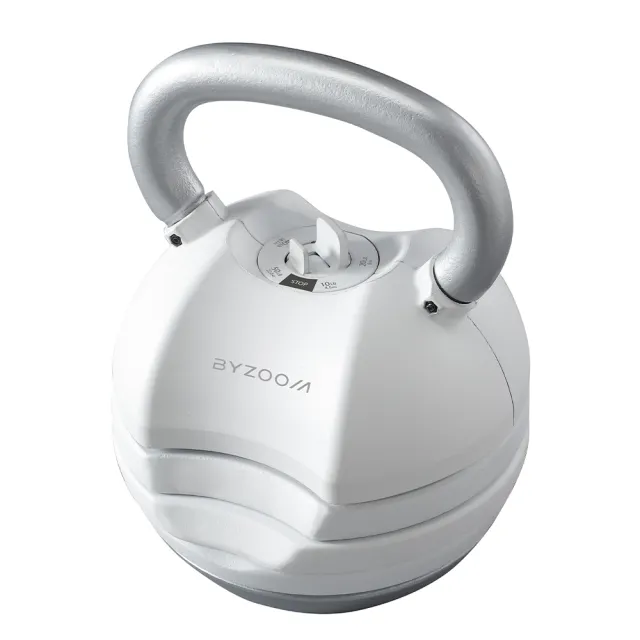 【BYZOOM FITNESS】Pure Series 50lb/約22.6kg 5段重量可調式壺鈴 白/黑二色(BZ-AKB-50LB)