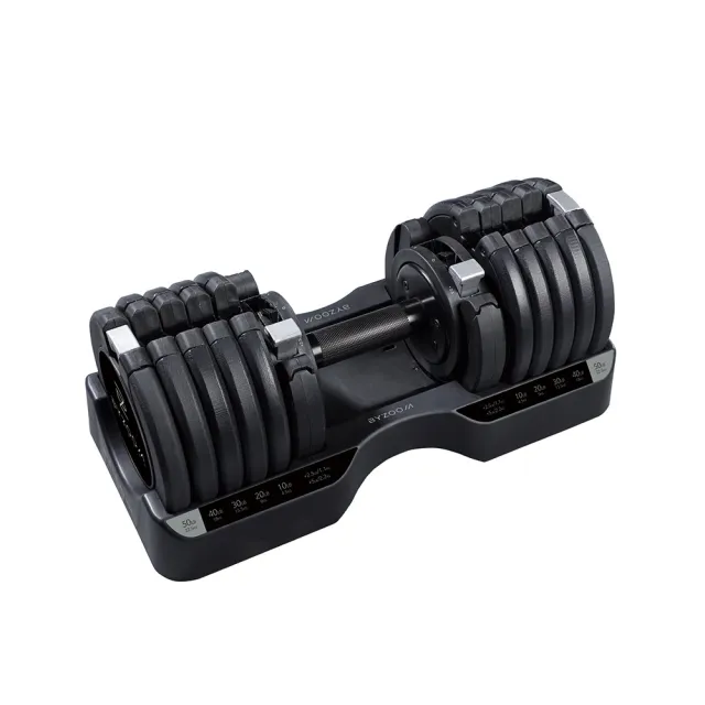 【BYZOOM FITNESS】Pure Series 55lb/約25kg 15段重量可調式啞鈴 白/黑二色 單入(BZ-QCD-55LB)