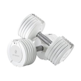 【BYZOOM FITNESS】Pure Series 25lb /約11.3kg 5段重量可調式啞鈴 白/黑二色 雙入(BZ-QCD-25LB)