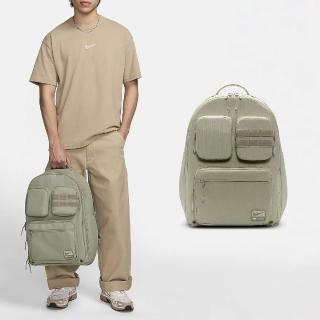 【NIKE 耐吉】後揹包 Utility Power 卡其綠 16吋 多夾層 筆電包 雙肩包 揹包 包包(FN4120-251)