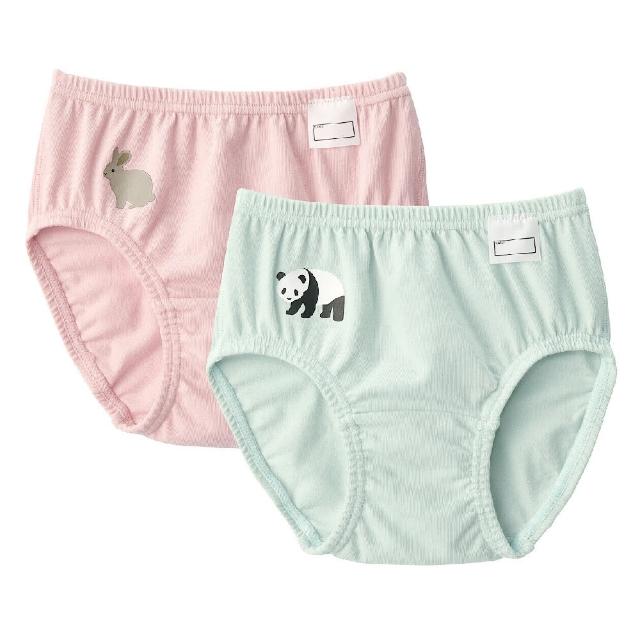 【MUJI 無印良品】幼兒動物紋樣內褲/2入/粉紅