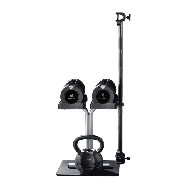 【BYZOOM FITNESS】Pure Series Pure Series 25LB 可調式啞鈴*2+30LB可調式壺鈴+啞鈴專用架+ 專用槓鈴桿