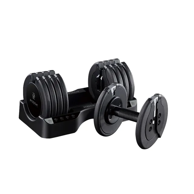 【BYZOOM FITNESS】Pure Series 50lb/約22.6kg 5段重量可調式啞鈴 白/黑二色 單入(BZ-QCD-50LB)
