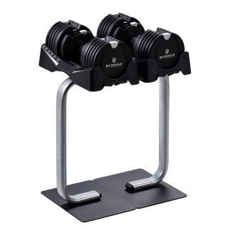 【BYZOOM FITNESS】Pure Series可調式啞鈴27.5lb/約12.5kg 雙入+專用啞鈴架(黑/白二色)