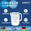 【BRITA】官方直營 eco Style永續純淨濾水壺+3入MXPRO全效型+2入去水垢濾芯+LC瓷器圓盤19cm(共1壺5芯1盤)
