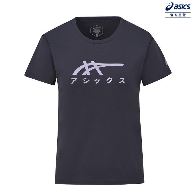 【asics 亞瑟士】短袖上衣 女款 石墨烯 亞洲版型 跑步上衣(2012D329-400)