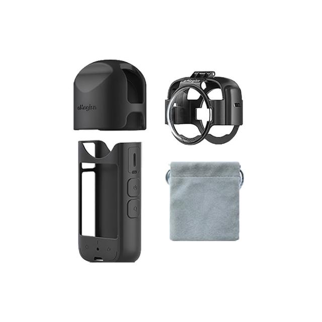 【Insta360】Insta360 X3 玻璃防霧卡扣式保護鏡+矽膠保護套組