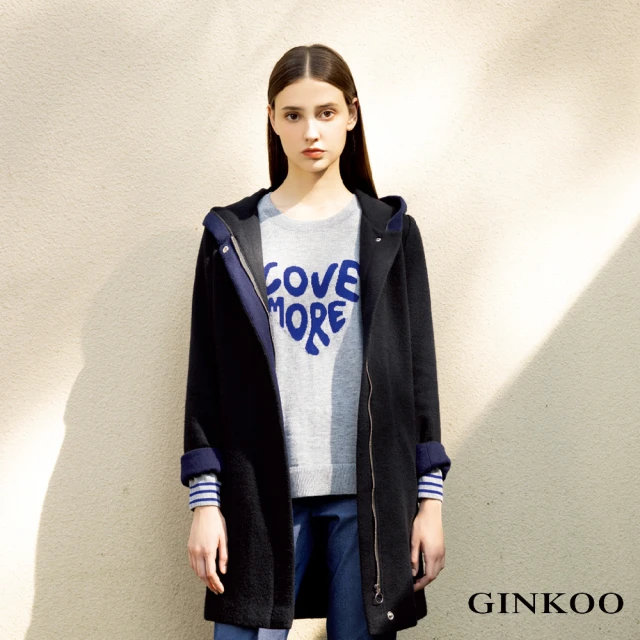 chai yan 采妍 木耳領素面刷毛針織長袖上衣(秋冬新款