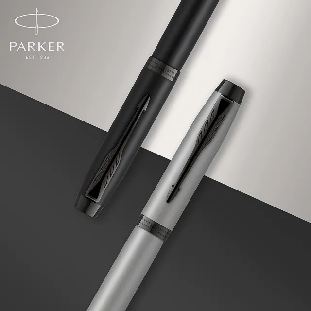 【PARKER】派克 新IM系列 理性黑鋼珠筆卡夾禮盒(IM)
