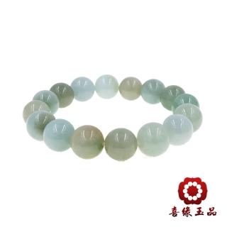 【喜緣玉品】天然翡翠多彩圓滿手串12mm(直)
