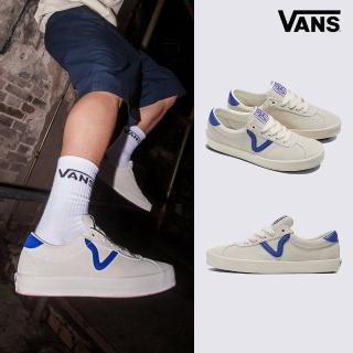 【VANS 官方旗艦】Sport Low 男女款米白色/藍色滑板鞋