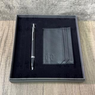 【PARKER】派克 新IM系列 霧黑白夾原子筆卡夾禮盒(IM)