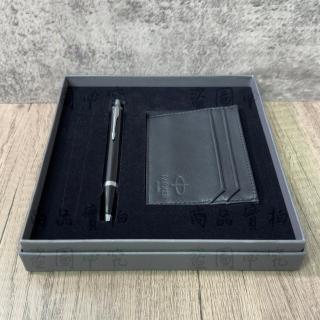 【PARKER】派克 新IM系列 麗雅黑白夾原子筆卡夾禮盒(IM)