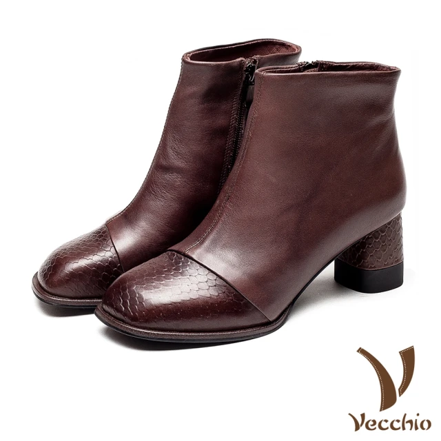 WYPEX 現貨 圓頭真皮粗跟短靴女鞋女靴 厚底切爾西靴評價