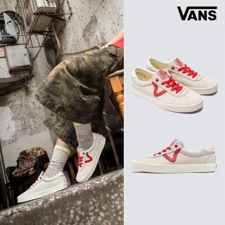 【VANS 官方旗艦】Sport Low 男女款米白色/紅色滑板鞋