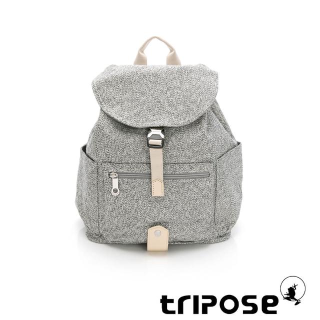 【tripose】MEMENTO岩紋帆布輕量後背包-小(灰)