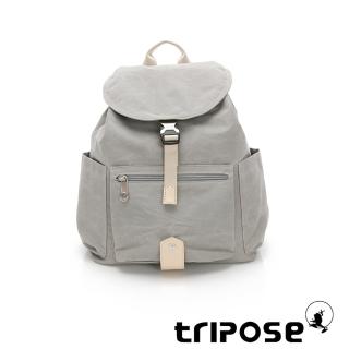 【tripose】MEMENTO油蠟尼龍防潑水後揹包-小(灰)