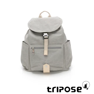 【tripose】MEMENTO油蠟尼龍防潑水後背包-小(灰)