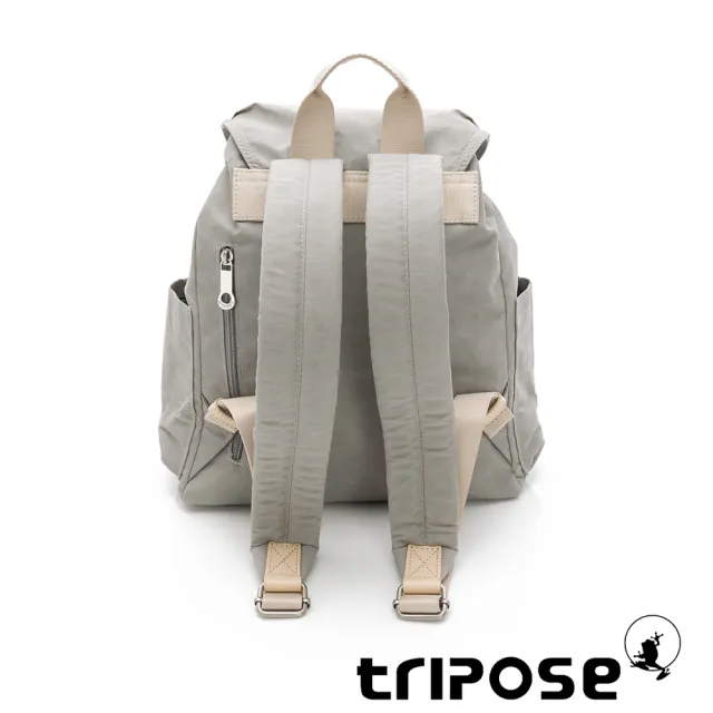 【tripose】MEMENTO油蠟尼龍防潑水後背包-小(灰)