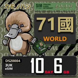 【鴨嘴獸Platypi.IF】3UK eSIM 歐洲 10天6GB(eSIM 免插卡上網絡卡 旅遊卡)