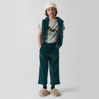 【weekend house kids】經典絨毛舒適休閒褲(綠色)