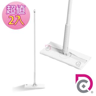 【德昌】馬上淨懶人自動夾布大平板拖把2入組(平拖/免沾手/吸水/乾濕兩用/除塵/地板清潔)