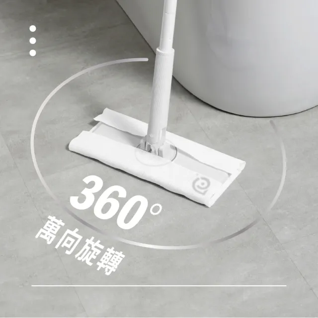 【德昌】馬上淨懶人自動夾布大平板拖把2入組(平拖/免沾手/吸水/乾濕兩用/除塵/地板清潔)
