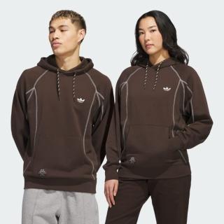 【adidas 愛迪達】長袖上衣 男 女 帽T 三葉草 SHMOO FW HOODIE 咖啡 JC7637