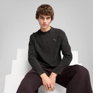 【PUMA】長袖上衣 男 大學T 歐規 Future Archive Dye 黑 62968801