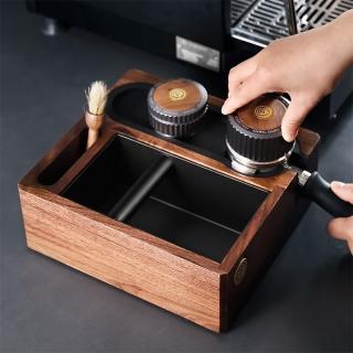 【zeroHero】胡桃木多功能敲渣盒 58mm(/義式咖啡/壓粉/佈粉/敲渣/收納/可拆卸/四合一/58mm義式把手通用)