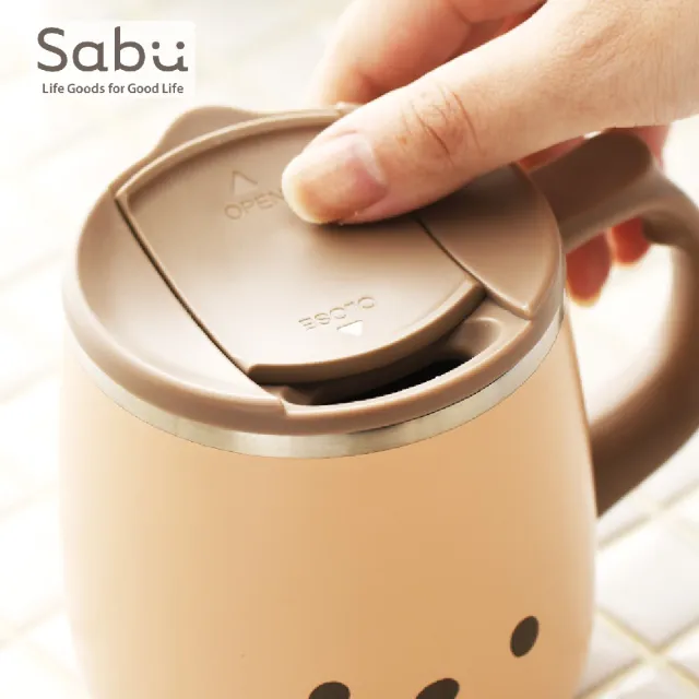 【SABU HIROMORI】MOOMOO復古文青可愛不鏽鋼保冷保溫馬克杯(400ml 精緻 日系 北歐風 貓咪 6款任選)