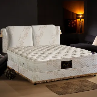 【LooCa】法式皇妃乳膠獨立筒床墊(雙人5尺-送保潔墊)