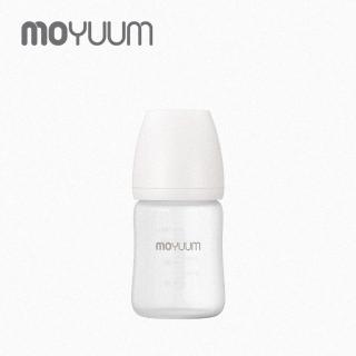 【MOYUUM】韓國 寬口矽膠玻璃奶瓶-雲朵白(150ml)